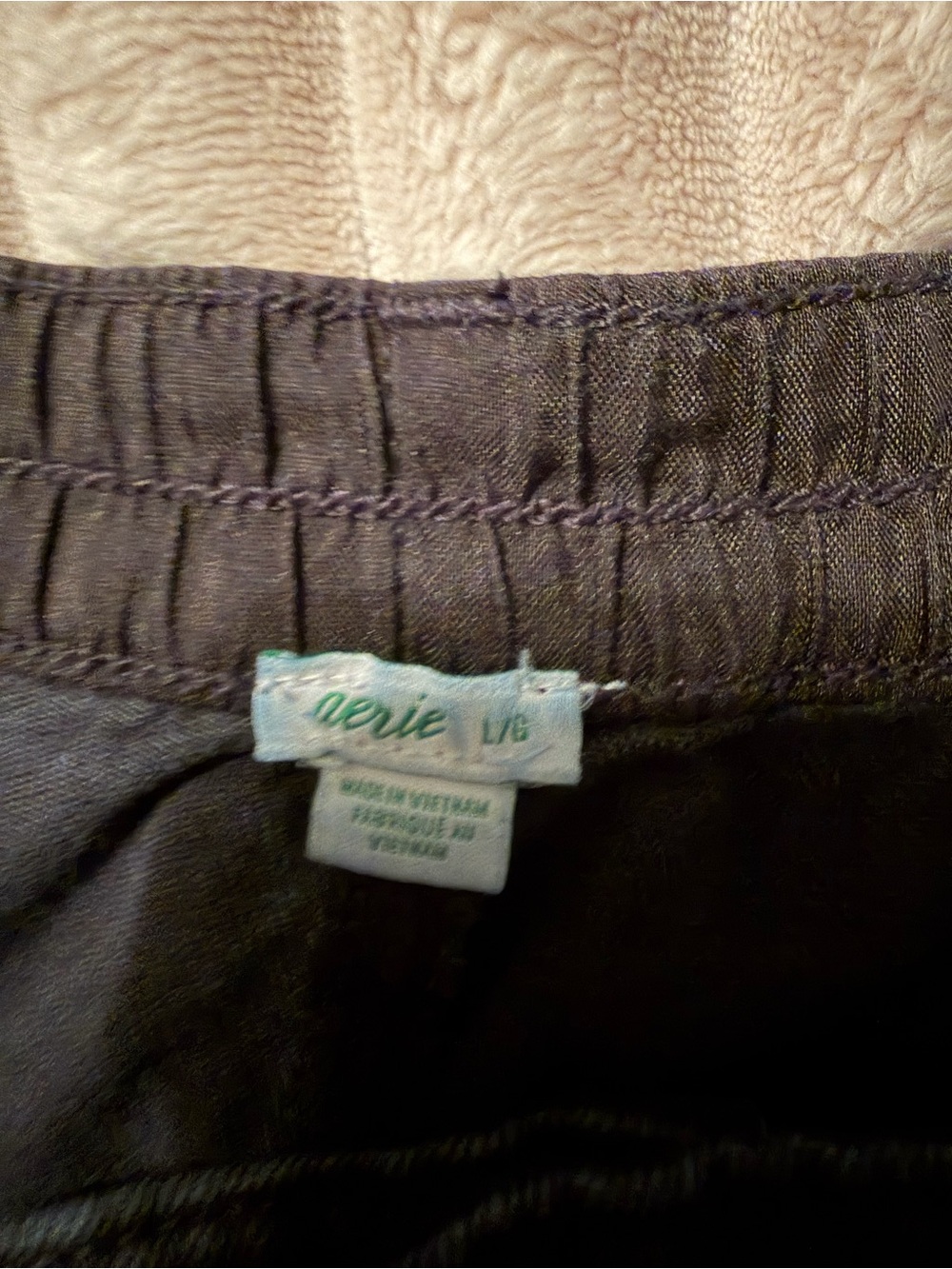 aerie Black Distressed Denim Jean Shorts - Picture 3 of 3